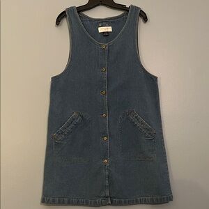 Casual Corner Denim Dress with Star Buttons